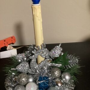 Vintage Electric Light Candolier Christmas Candle. Decorated